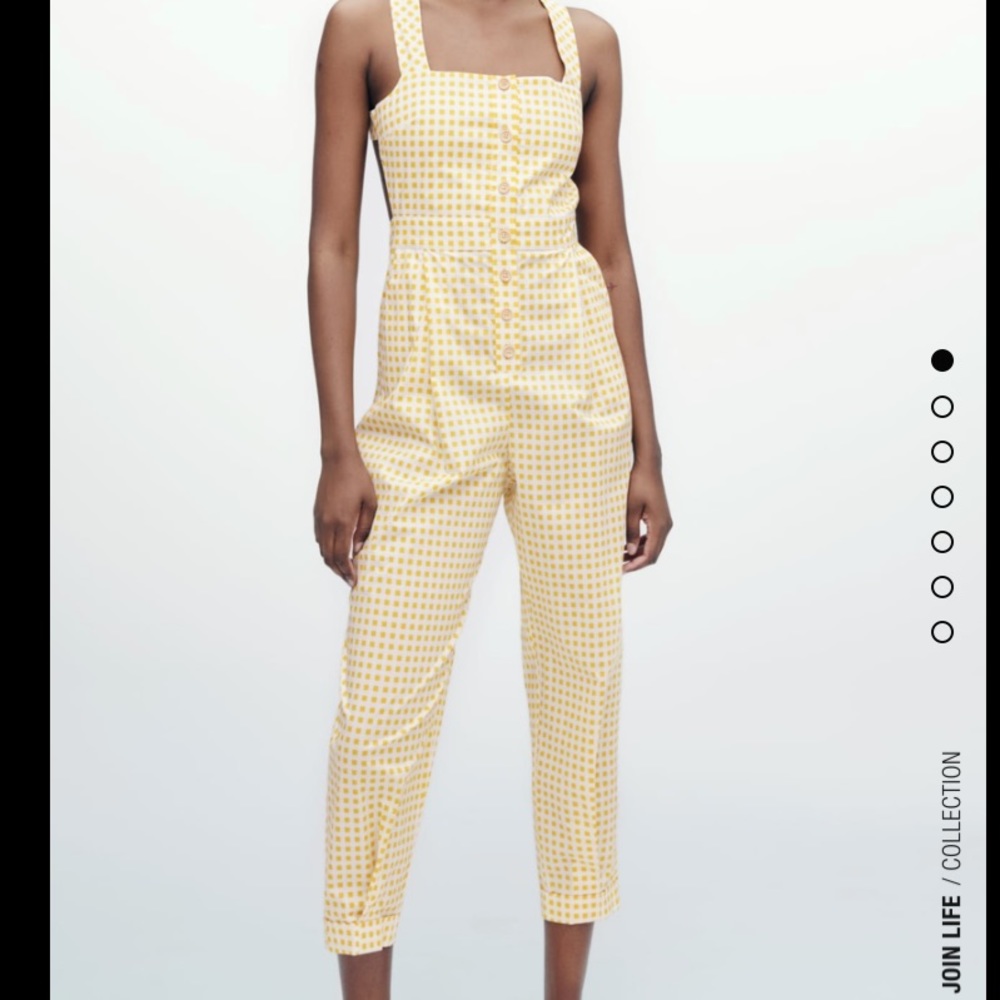 Gingham Poplin Jumpsuit from Zara